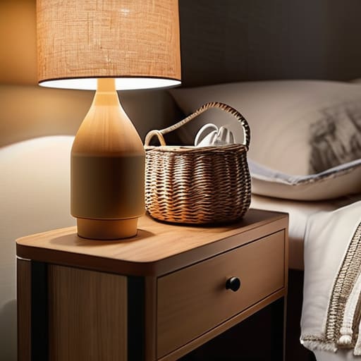 The "Grab-and-Go" Tech Station on nightstand.