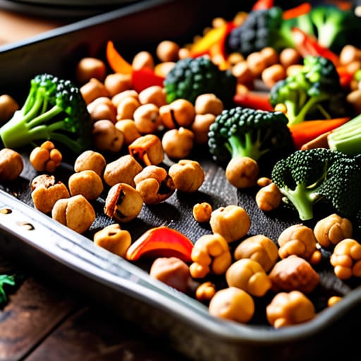 The One-Pan Chickpea & Veggie Roast meal.