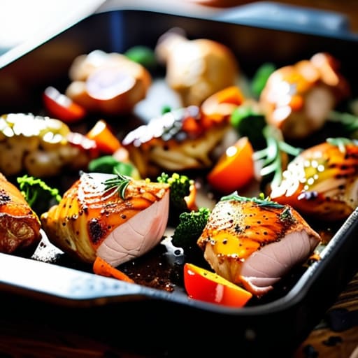 The One-Pan Roasted Harvest with seasonal vegetables.