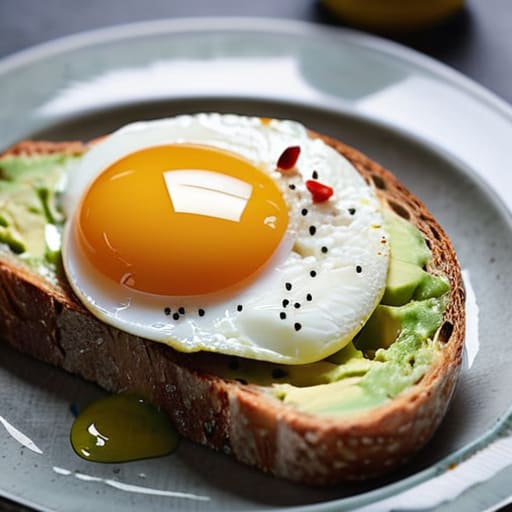 High-Protein Savory Toast on sourdough bread.