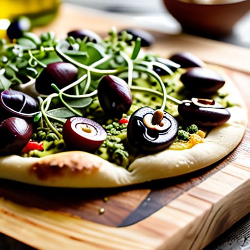 Topping Mediterranean Naan Pizzas with feta.