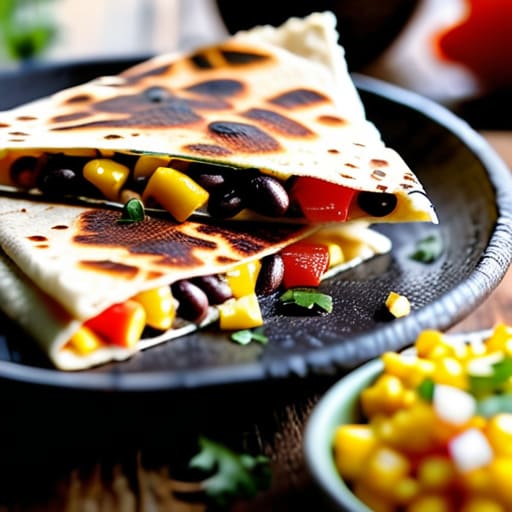 Protein-packed Loaded Black Bean Quesadillas.