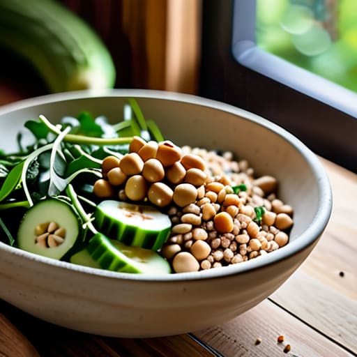 Healthy Mason Jar Grain Bowls with quinoa.