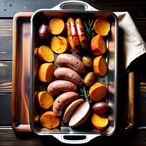 Sausage, Apple, and Sweet Potato Bake.