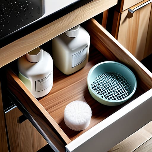 How to organize under the sink cabinet.