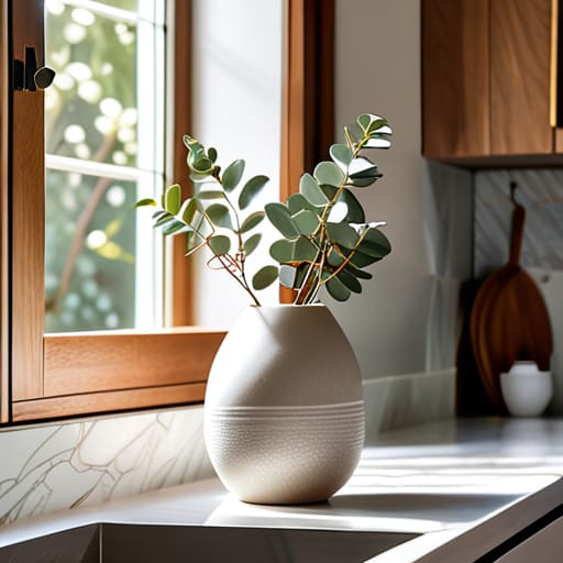 Kitchen organization ideas for clear countertops.