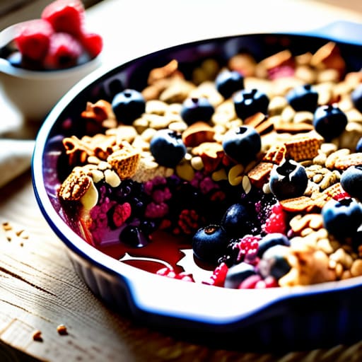 Freshly baked Sheet Pan Berry Crumble.