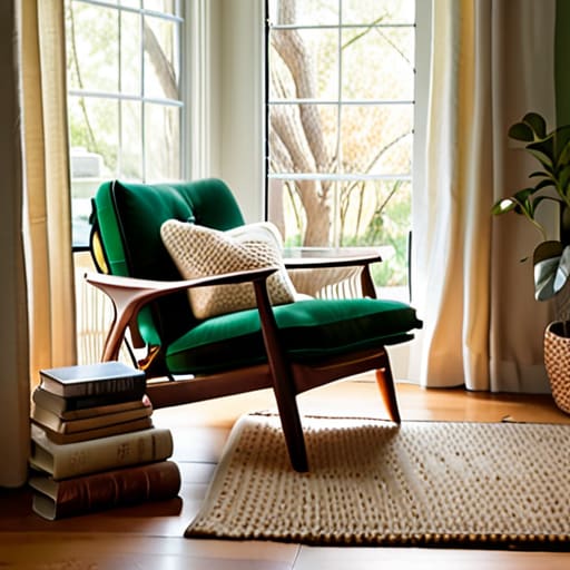 Cozy armchair in The Low-Maintenance Corner.