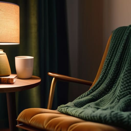 Cozy reading lamp using Intentional Lighting Systems.