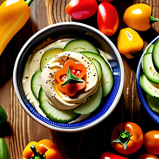 Low-Effort Veggie Vessels with hummus dip.